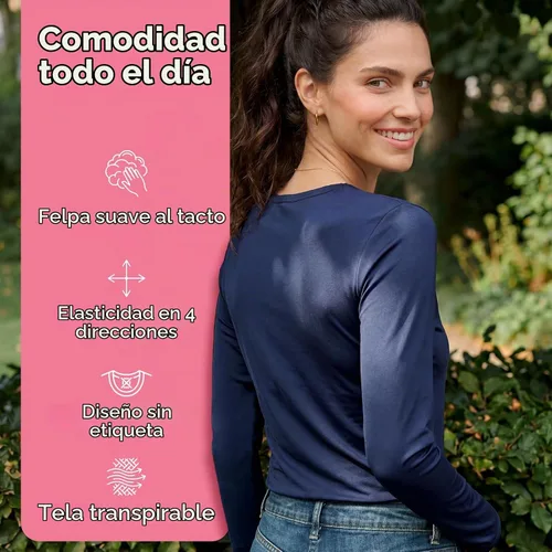 Vista 3 de WEERTI Ropa interior térmica para mujeres Long Johns con forro polar, capa base para mujeres para clima frío, conjunto de top y pantalón Negro
