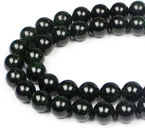 Vista 10 de MJDCB Cuentas sueltas de piedras preciosas naturales de aguamarina redondas para hacer joyas con abalorios espaciadores, tira de 15 pulgadas