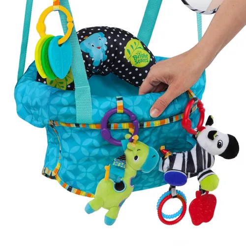 Vista 7 de Mecedora de puerta para bebé Bright Starts Bounce 'n Spring, de lujo, color azul