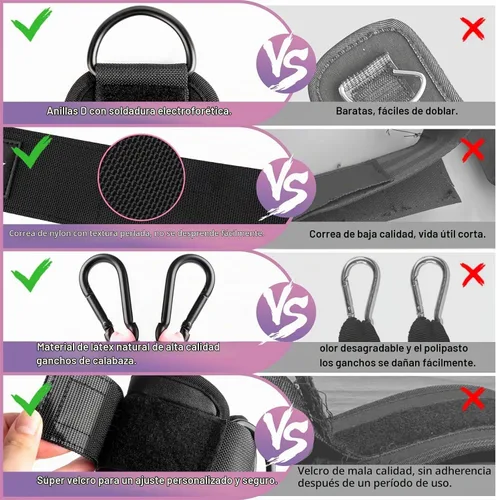 Vista 3 de Ankle Resistance Bands with Cuffs, Leg Exercise Equipment with Poster