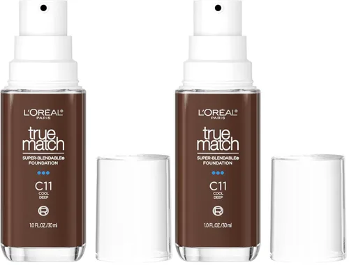 Vista 71 de L'Oreal Paris True Match - Base líquida supermezclable, maquillaje de base líquida de cobertura media, C0.5, ligero, 1 onza líquida