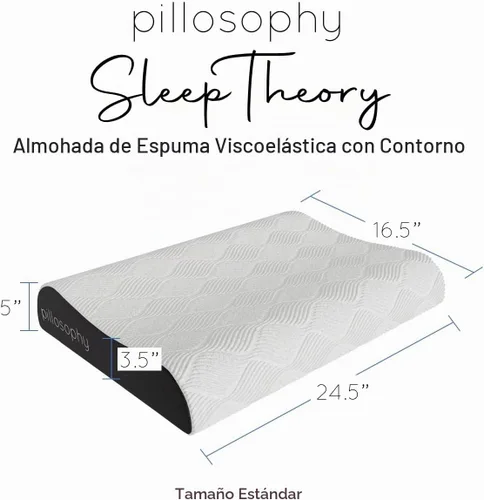 Vista 2 de pillosophy SleepTheory - Almohada • Forma de contorno • Soporte cervical para el cuello • Núcleo de espuma viscoelástica • Funda exterior lavable •