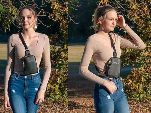 Vista 3 de Haytijoe Small Sling Bag,Fanny Packs Purse Vegan Leather Crossbody Bags for Women,Gifts for Her