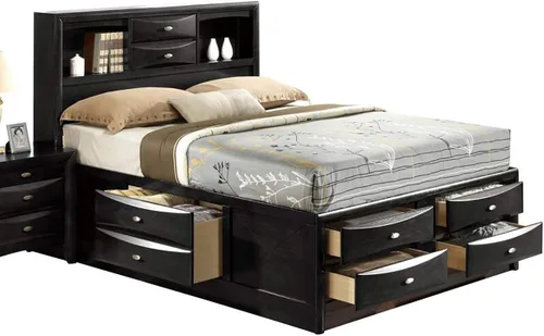 Vista 4 de Global Furniture USA Cama matrimonial Linda Negra