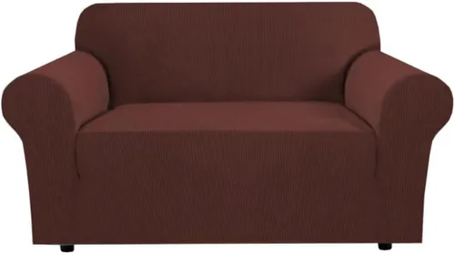 Vista 108 de H.VERSAILTEX Funda elástica para sofá, fundas suaves para muebles de 3 cojines, con tela jacquard gruesa a cuadros con parte inferior elástica, sofá