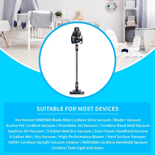 Vista 2 de 108WH - Batería de repuesto para aspiradora inalámbrica Hoover OnePwr BH15030 BH15260 BH25030 BH25040 BH53310 BH53420PC BH53352V2 BH53357VB BH57205