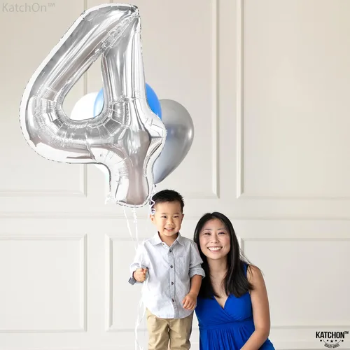Vista 1375 de KatchOn Globo negro del número 1 de 40 pulgadas, globo de feliz cumpleaños Large Mylar Number One Balloon for 1st Birthday Decorations, Foil