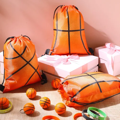 Vista 7 de Eccliy 24 bolsas de baloncesto con cordón para deportes, gimnasio, con cordón para baloncesto, regalos para adultos