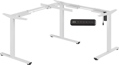 Vista 8 de SANODESK Electric Height Adjustable 3-Leg L Shaped Standing Desk Frame, Support up to 330lbs, Sit Stand Ergonomic L Desk Frame Only, Black