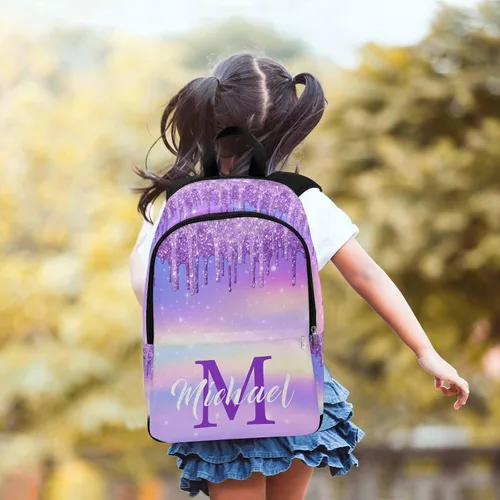 Vista 6 de Mochila personalizada para niños adolescentes con nombre para hijo e hija, regalo de regreso a la escuela, 0725-4, Personalizado