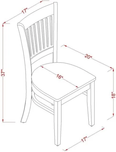 Vista 6 de East West Furniture DMVA3-BLK-W - Juego de comedor de 3 piezas para espacios pequeños que contiene una mesa de comedor redonda con gotas y 2 sillas