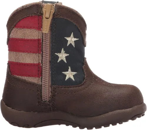 Vista 6 de ROPER Botas American Patriot Western para niños, Marrón