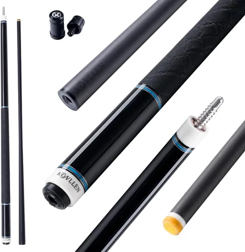 Vista 15 de KONLLEN 2.0 Carbon Fiber Pool Cue, Low Deflection, Pro Taper Shaft BK10-Negro