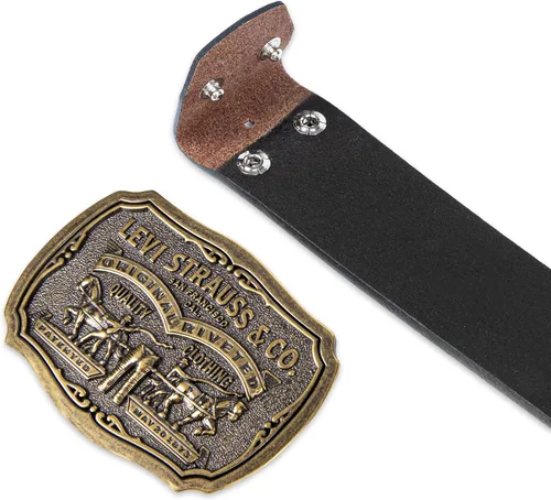 Vista 9 de Levi's Men's Everyday Jean Belt with Removable Plaque Buckle