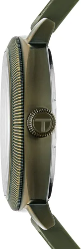 Vista 3 de Ted Baker Reloj de pulsera de silicona verde militar para hombre (modelo BKPCNS3099I), Verde
