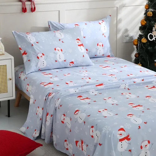 Vista 11 de JSD - Juego de sábanas de 3 piezas para niños, tamaño individual Soft Printed Microfiber Sheet and Pillowcase Set, OEKO-TEX Certified, 16 inch Deep