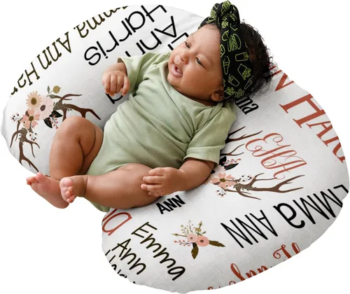 Vista 11 de Dyoart Funda de almohada de lactancia para bebé, fundas de lactancia con nombre personalizado, suave, funda de almohada de lactancia materna