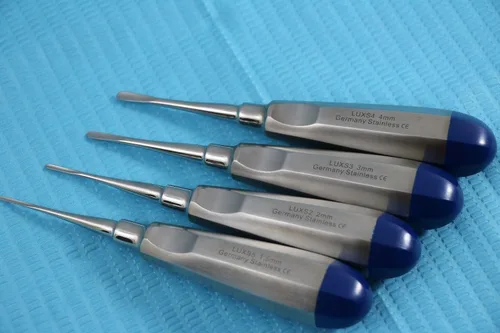 Vista 7 de Alemán 4 PCS Cirugía Dental Recta Extracción Luxating Ascensor Ascensor Mango Azul