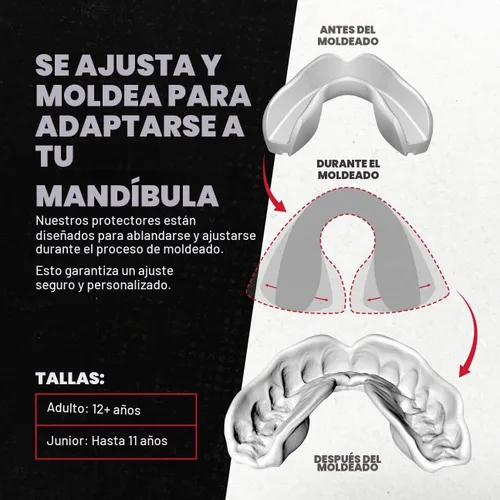 Vista 5 de Marvel Protector bucal deportivo, protector bucal de doble capa para adultos y jóvenes con estuche (bestia, junior (hasta 11 años))