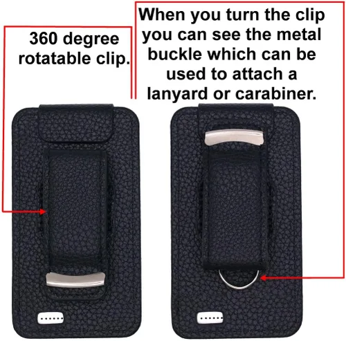 Vista 6 de Funda de piel diseñada con clip y protector de pantalla (incluye para receptor Dexcom G7/G6 (BEL-1)