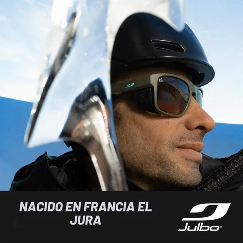 Vista 4 de Julbo Shield M - Lentes de sol de montaña para hombres y mujeres con protectores de elastano extraíbles para senderismo, esquí, nieve, 100% Marco