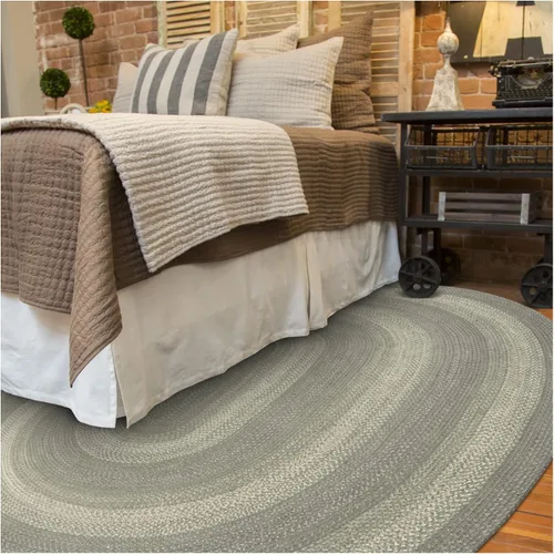 Vista 34 de Homespice Alfombra ovalada trenzada de yute de hoja ámbar, ideal como Hoja de ámbar