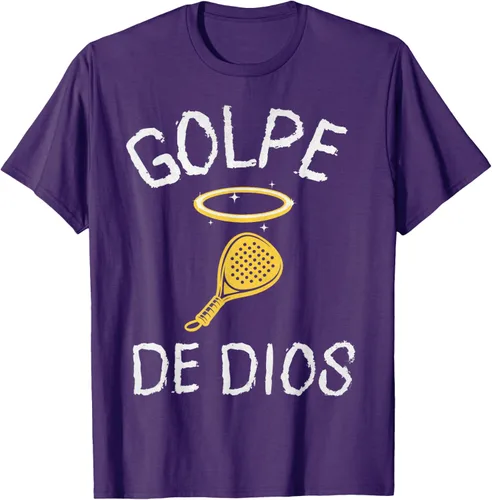 Vista 25 de Golpe De Dios Padel Player Sport in Spanish En Espanol Men's T-Shirt