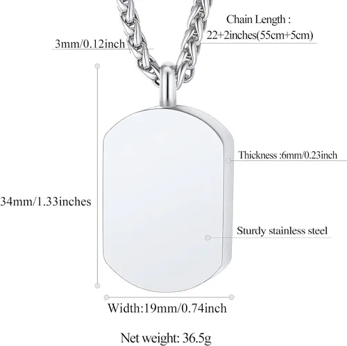 Vista 56 de FindChic Collares personalizados con urna para cenizas, barra vertical, gato, luna, reloj de arena, garra de perro, acero inoxidable, chapado en oro