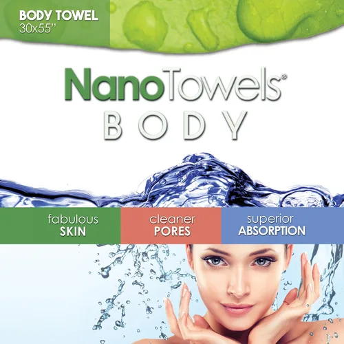 Vista 4 de Nano Towels Toalla de baño corporal y ducha. Enorme y súper absorbente. Elimina la suciedad, el aceite y los cosméticos. Úsalo como toalla de lujo