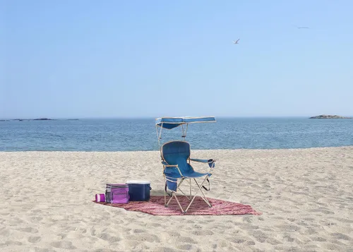 Vista 4 de Quik Shade Max Shade - Silla plegable alta y ancha para campamento con protección solar UV