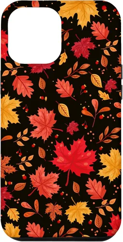 Vista 26 de iPhone 11 Pro Halloween Pattern Fall Leaves Pattern - Funda de la temporada de otoño