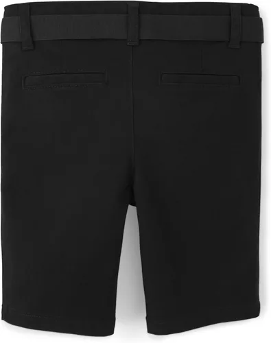 Vista 3 de Gymboree Pantalones cortos chinos de sarga con cinturón para niñas y niños pequeños