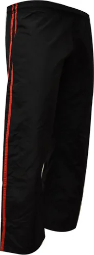 Vista 2 de PFG Demo - Pantalón de karate negro con rayas rojas MMA Boxing Muay Thai Martial Arts
