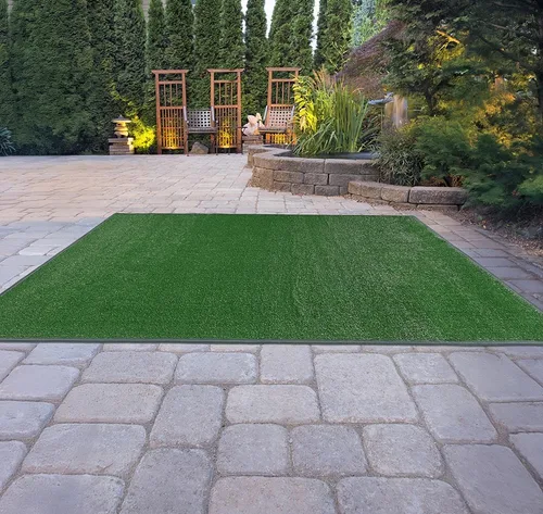 Vista 5 de Garland Rug, Alfombra de césped artificial verde de 4 x 6 pies, para interiores y exteriores, rectangular (GG000A048072K8)