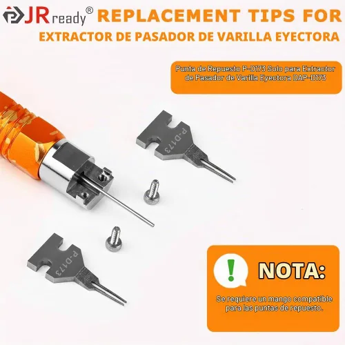 Vista 2 de JRready ST5281 2PCS P-D173 Puntas de repuesto para DAP-D173 Extractor de pasador de varilla expulsor-Terminal Accesorios de herramienta