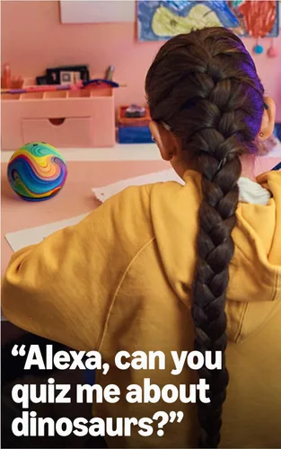 Vista 4 de Amazon Echo Dot Kids (modelo más reciente), Bocina inteligente para disfrutar audiolibros apropiados para su edad, juegos interactivos y Dragón