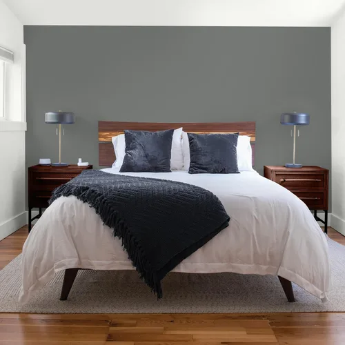 Vista 200 de Glidden Pintura Interior + Imprimación: Gris/Plata Antigua, Una Capa, Satinado, 1 Galón