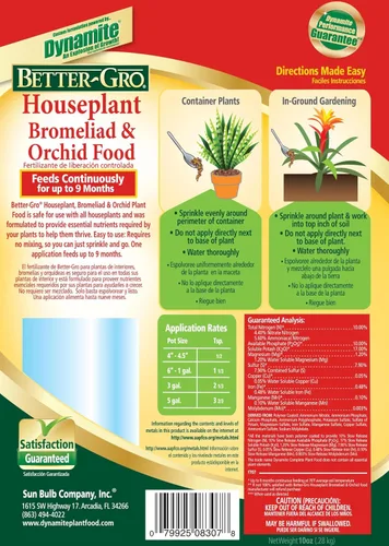 Vista 2 de Better Gro Orchids, bromelias y plantas de interior Alimento/fertilizante para plantas de liberación lenta [FERT25]