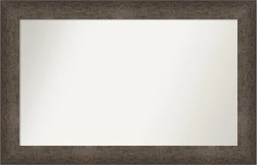 Vista 340 de Amanti Art Espejo de pared personalizado no biselado (25 x 25 pulgadas), marco de bronce acentuado, varios tamaños personalizados, espejo de baño