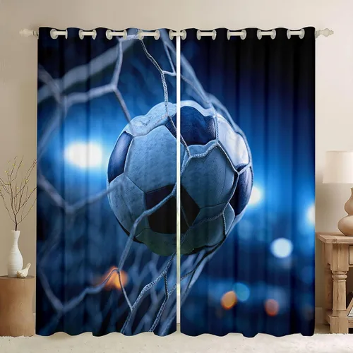 Vista 8 de Cortinas de ventana para el día de San Valentín para dormitorio, sala de estar, estampado 3D, cortinas florales de rosas azules para niños y niñas