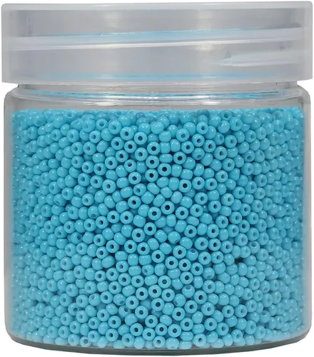 Vista 37 de Bala&Fillic Tamaño casi uniforme Cuentas de semillas redondas de color verde ejército de 2 mm Aproximadamente 10000 piezas/110 gramos en caja