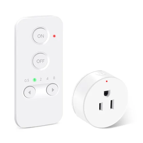 Vista 137 de NineLeaf - Enchufe de salida de control remoto, interruptor de luz de encendido y apagado inalámbrico desmontable 500FT Light Plug Decorator