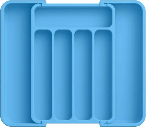 Vista 26 de Aujen Organizador de cubiertos – Organizador de cajones de cocina expandible, organizador de utensilios ajustable, bandeja de cubiertos