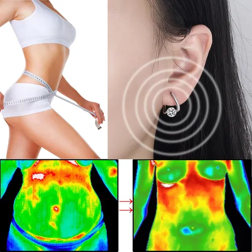 Vista 3 de Aretes linfáticos para mujer en Prime Yoopulse, aretes linfáticos para terapia de linfvidad, aretes de germanio, joyería de drenaje linfático