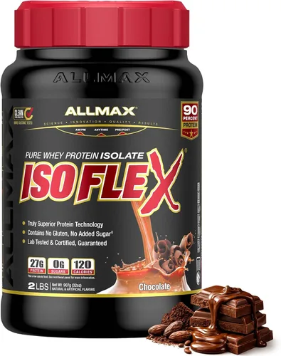 Vista 19 de ALLMAX Nutrition - ISOFLEX Polvo de Proteína de Suero, Proteína de Suero Aislada, 27g de Proteína, Pastel de Cumpleaños, 2 lb