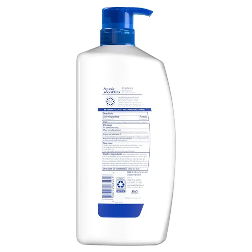 Vista 7 de Head & Shoulders Champú anticaspa con piritiona zinc al 1% Champú para el cuidado del cuero cabelludo seco con aceite de almendras Alivio