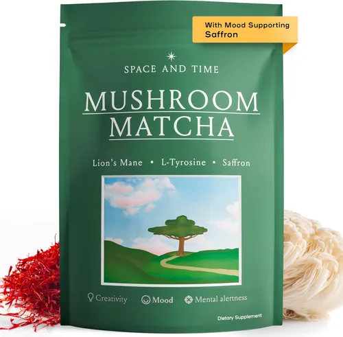 Vista 9 de Café de hongos, 20 tazas de enfoque, productividad y energía limpia, café instantáneo de hongos con melena de león, Cordyceps y L-teanina