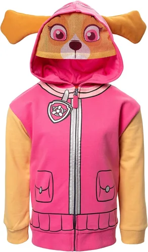 Vista 4 de Paw Patrol Rubble Chase Skye Fleece Zip Up Pullover Hoodie Toddler to Little Kid