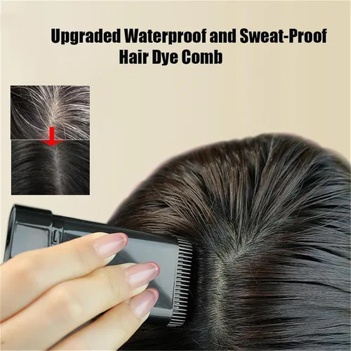 Vista 6 de Cepillo de tinte para el cabello, peine de tinte para el cabello, impermeable y resistente al sudor, palillos de retoque de color de cabello 2 en 1