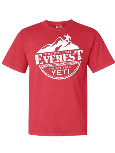 Vista 3 de Expedition Everest Fear the Yeti Parks Vacation Comfort Color T-Shirt Wilderness Family Shirts Adult (S, Grape)